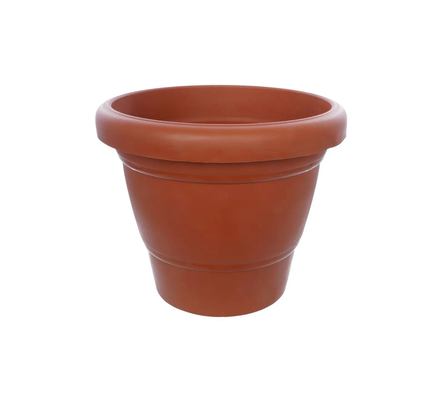 0839 Garden Heavy Plastic Planter Pot / Gamla 6 inch (Brown, Pack of 1, Small)