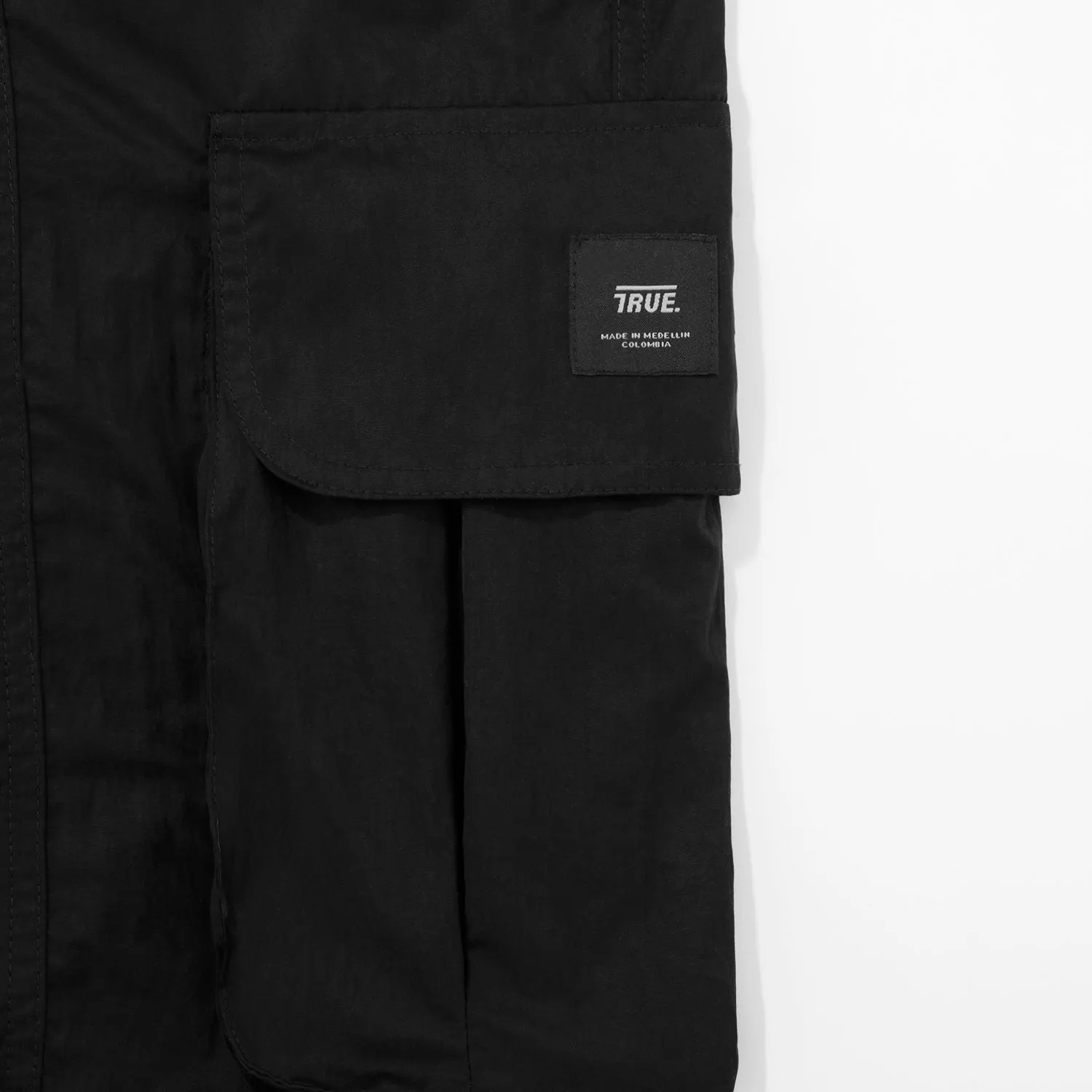 Active Parachute Cargo Pants - Black