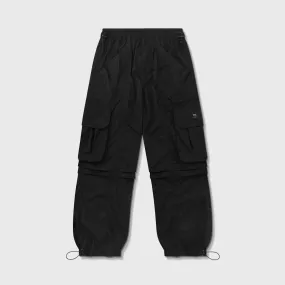 Active Parachute Cargo Pants - Black