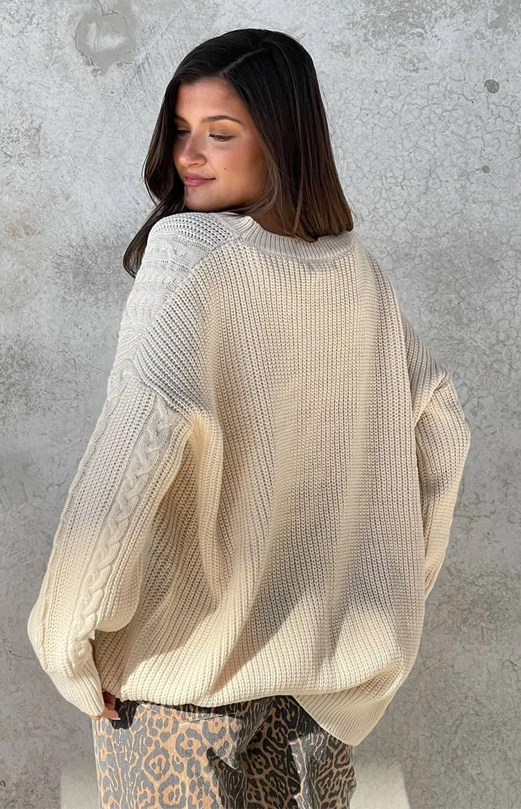 Alex Cream Oversized Sweater