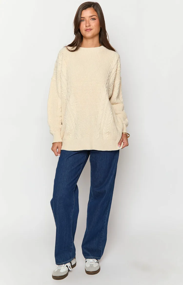 Alex Cream Oversized Sweater