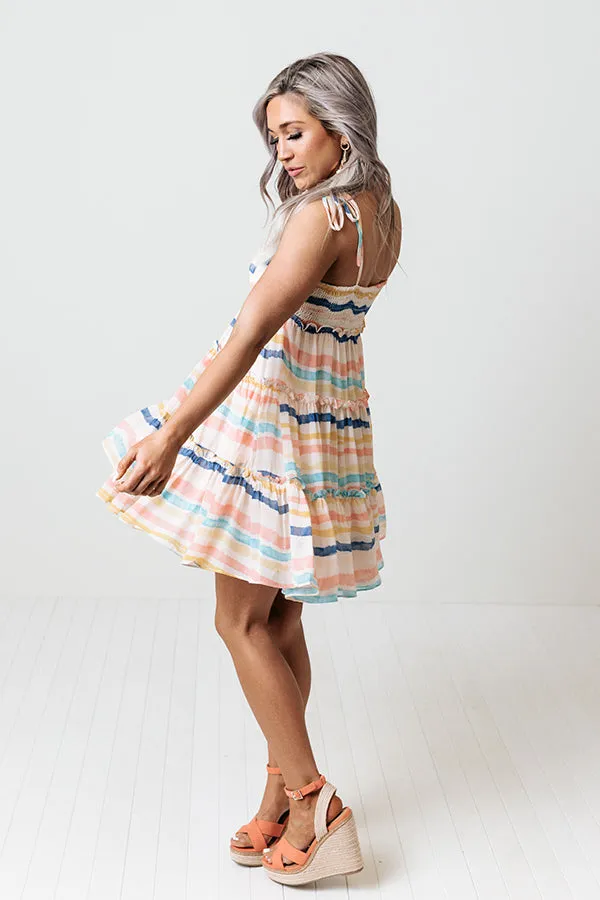 All The Hype Stripe Babydoll Dress