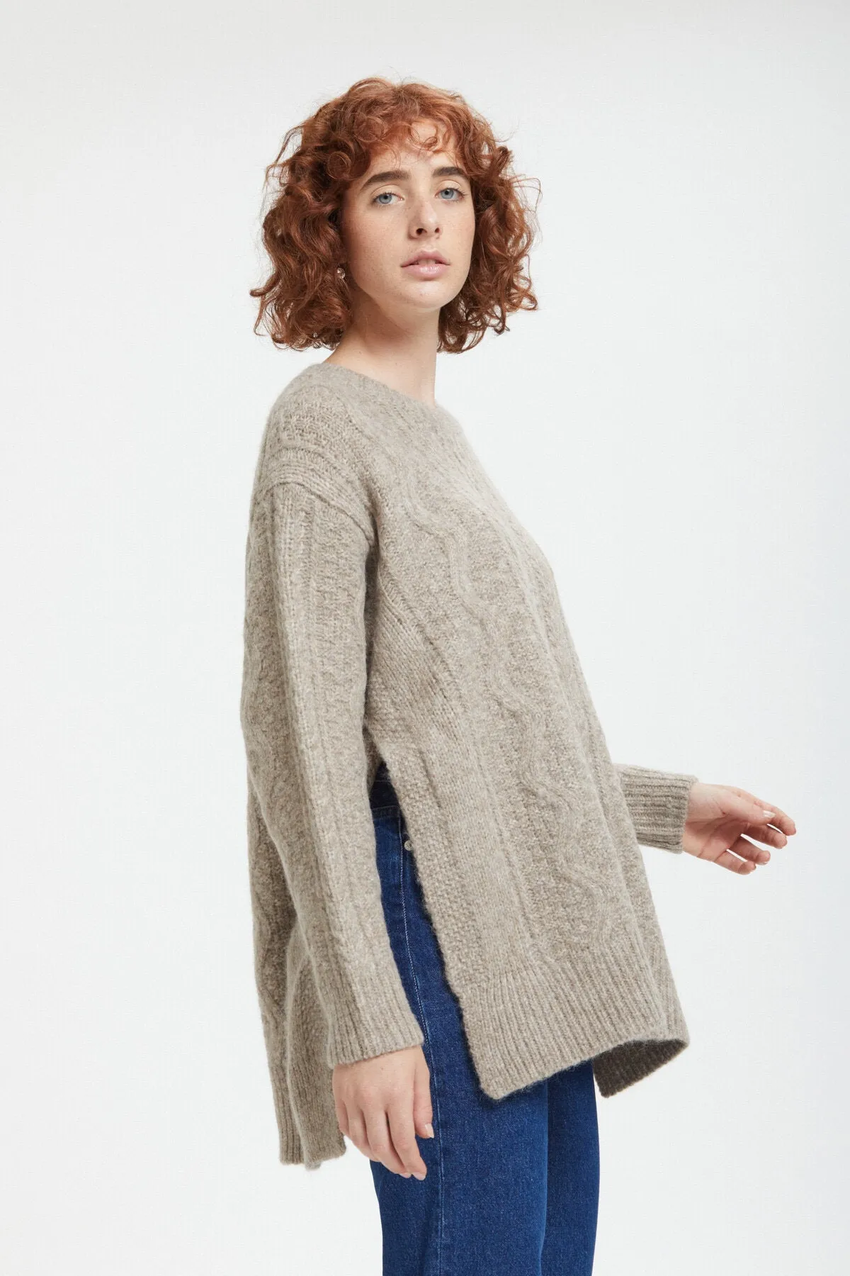 Alpaca-blend maxi jumper