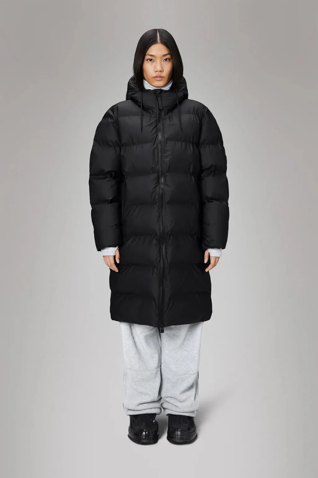 Alta Black Long Waterproof Puffer Coat