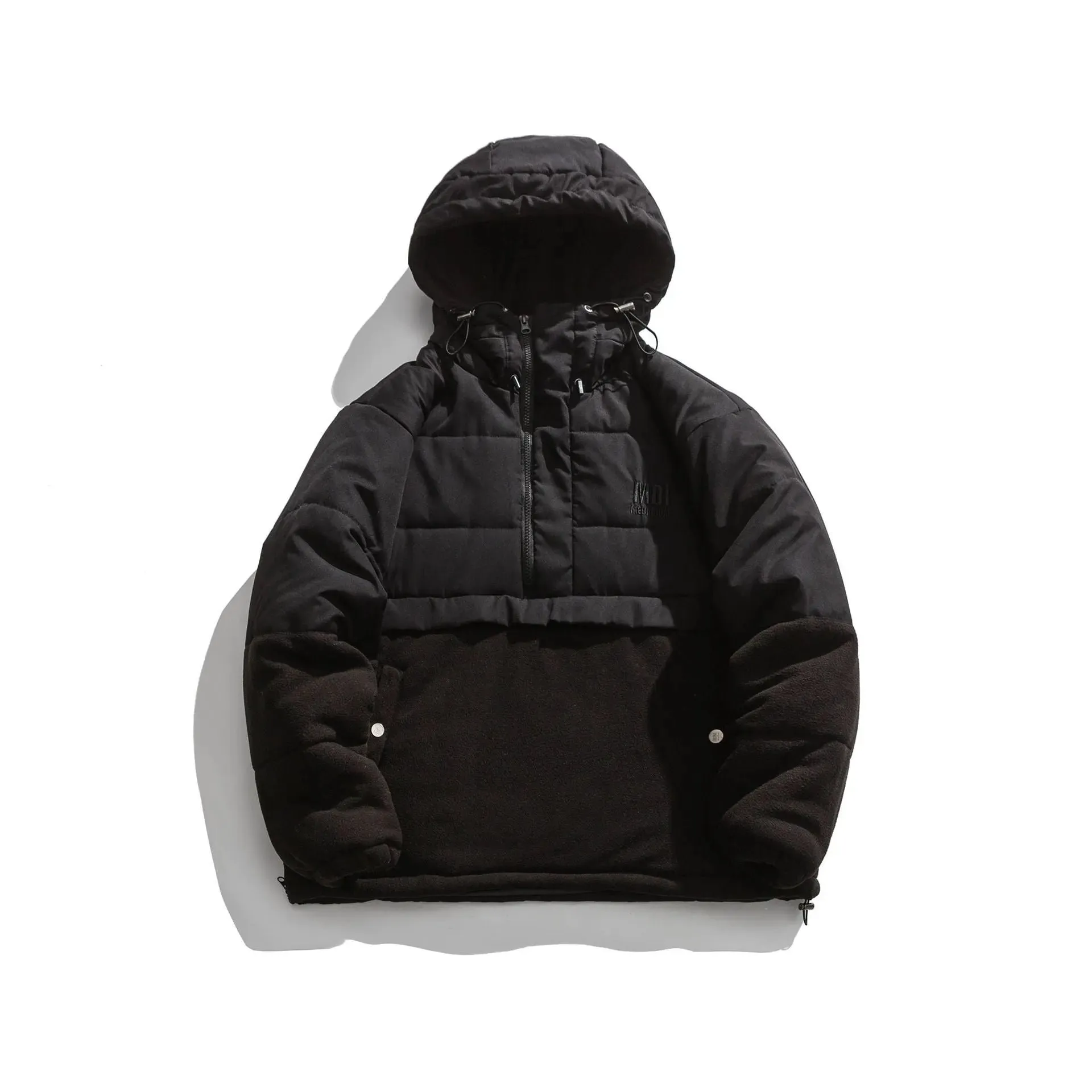 American Fleece Stitching Thickened Hooded Jacket