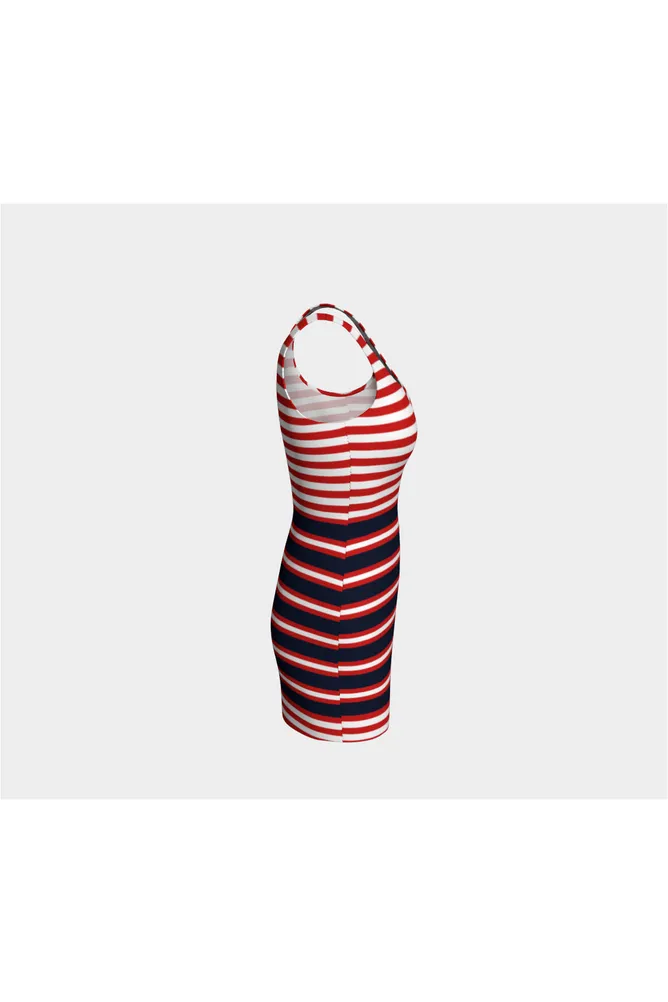 Americans Stripes Bodycon Dress