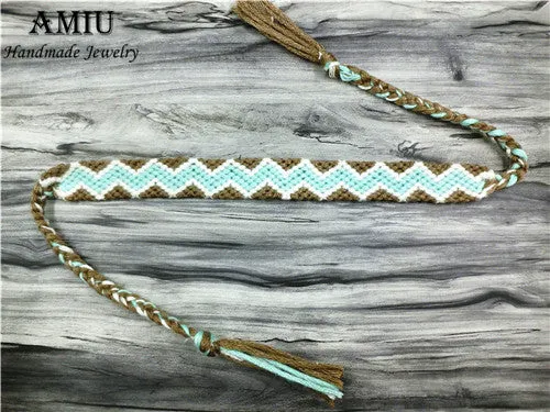 AMIU Friendship Bracelet Woven Rope String Colorful Boho Embroidery Cotton Tassel Dropshipping Bracelets Hippie For Women Men