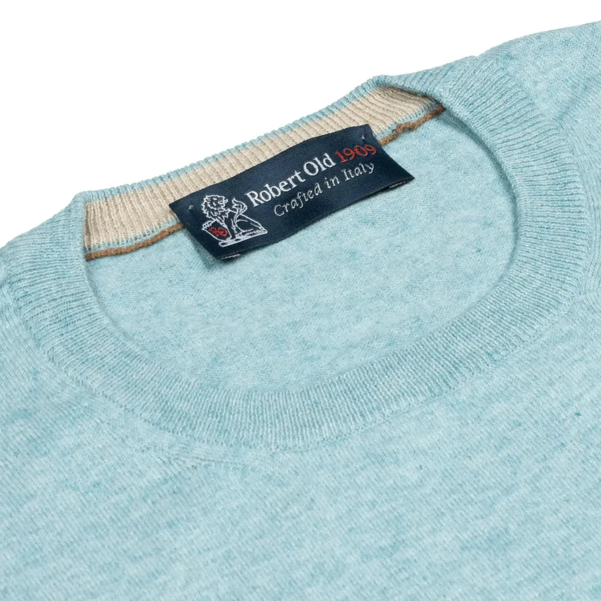 Aqua Cashmere & Cotton Crewneck