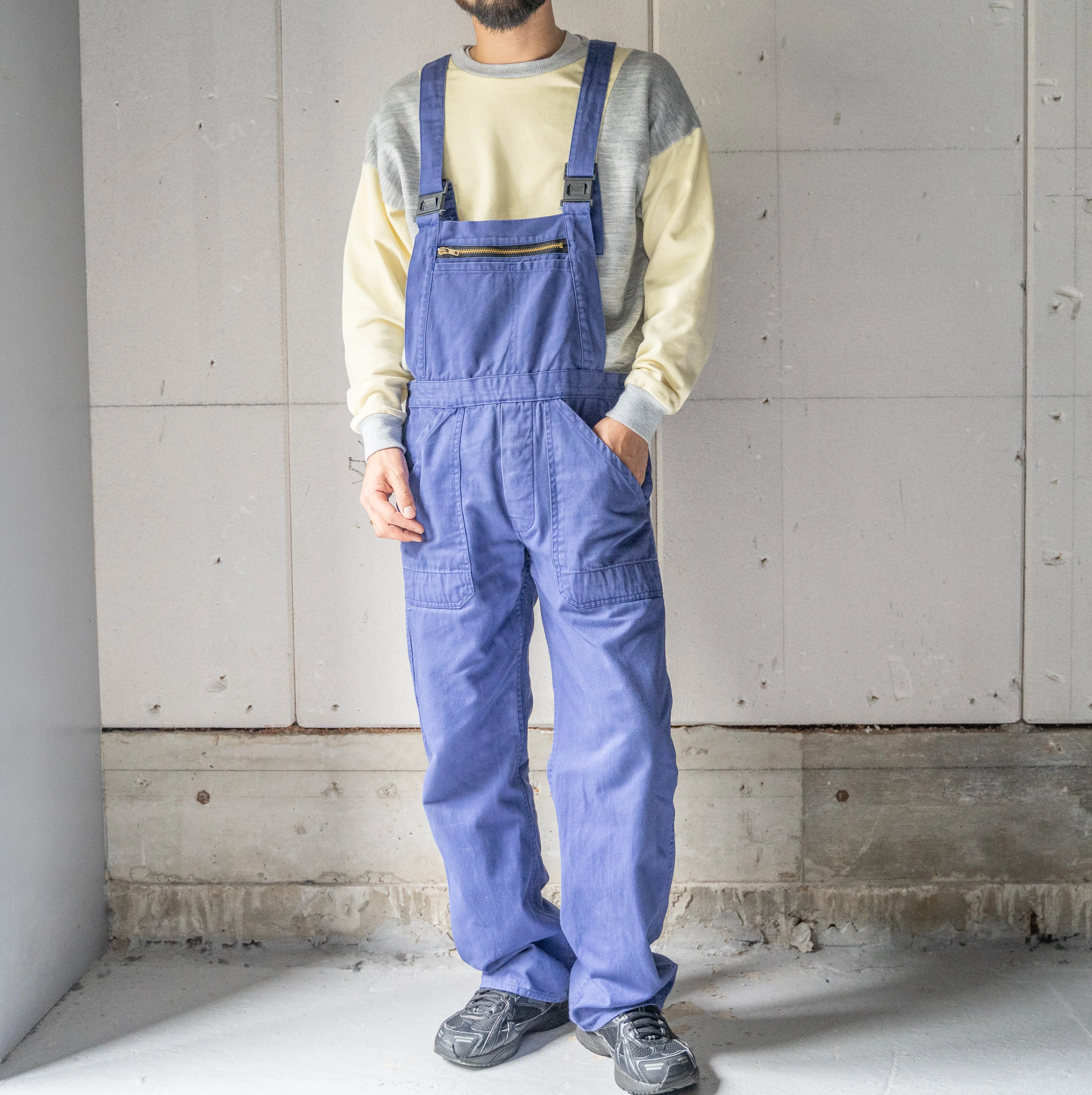 around 1980s Germany navy color cotton twill overall