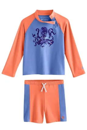 Baby Wave Rash Guard Set | Aura Blue