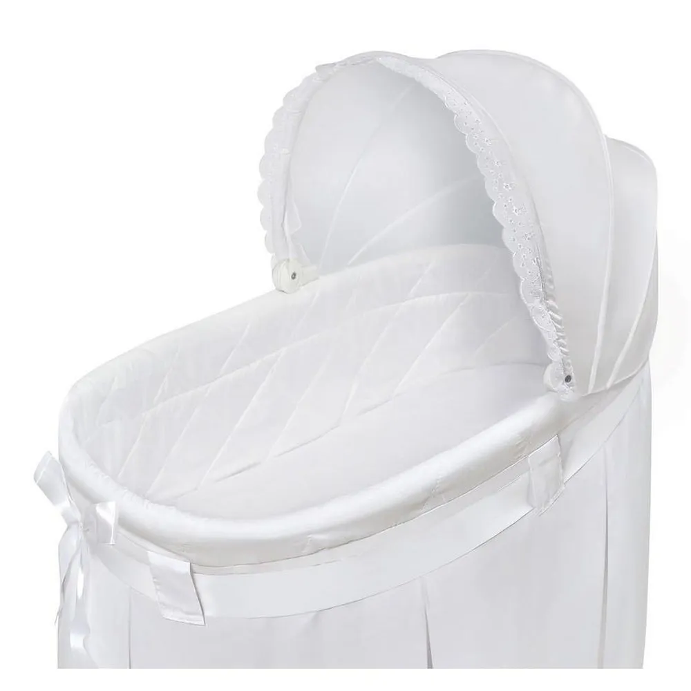 Badger Basket Wishes Oval Baby Bassinet White