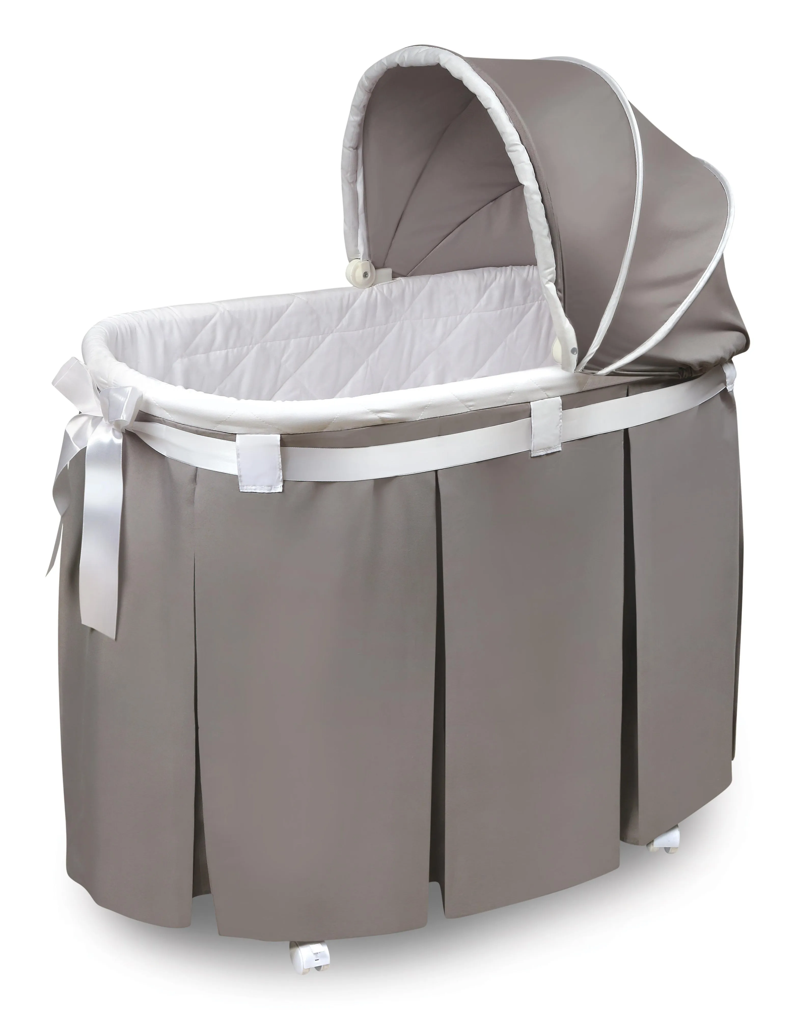 Badger Basket Wishes Oval Bassinet - Full Length Skirt