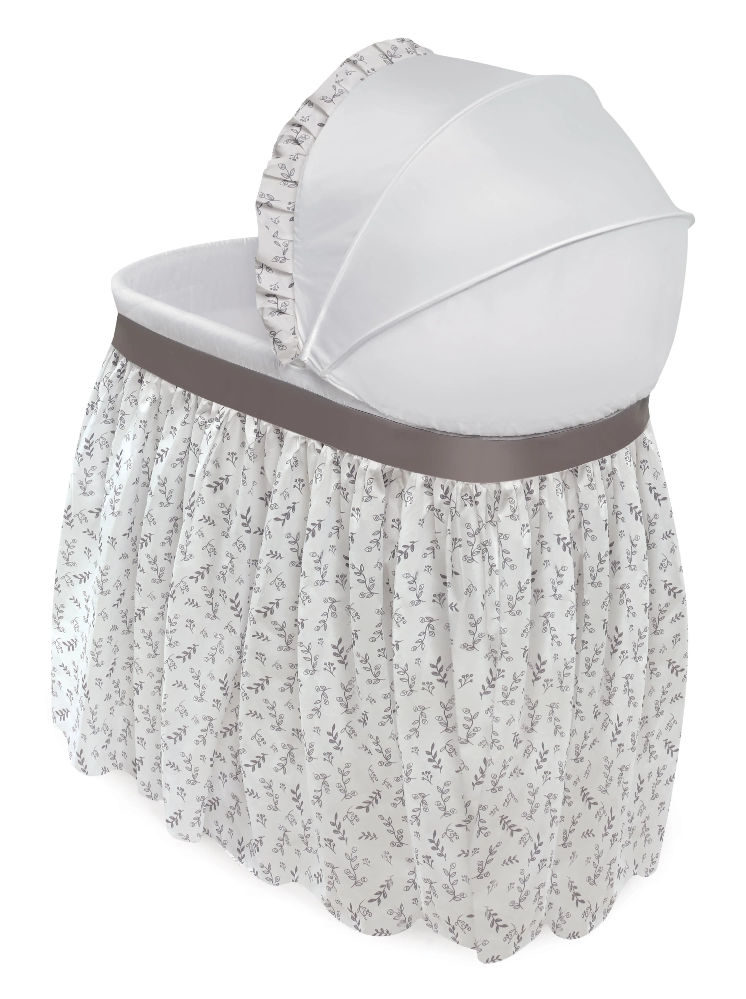 Badger Basket Wishes Oval Bassinet - Full Length Skirt