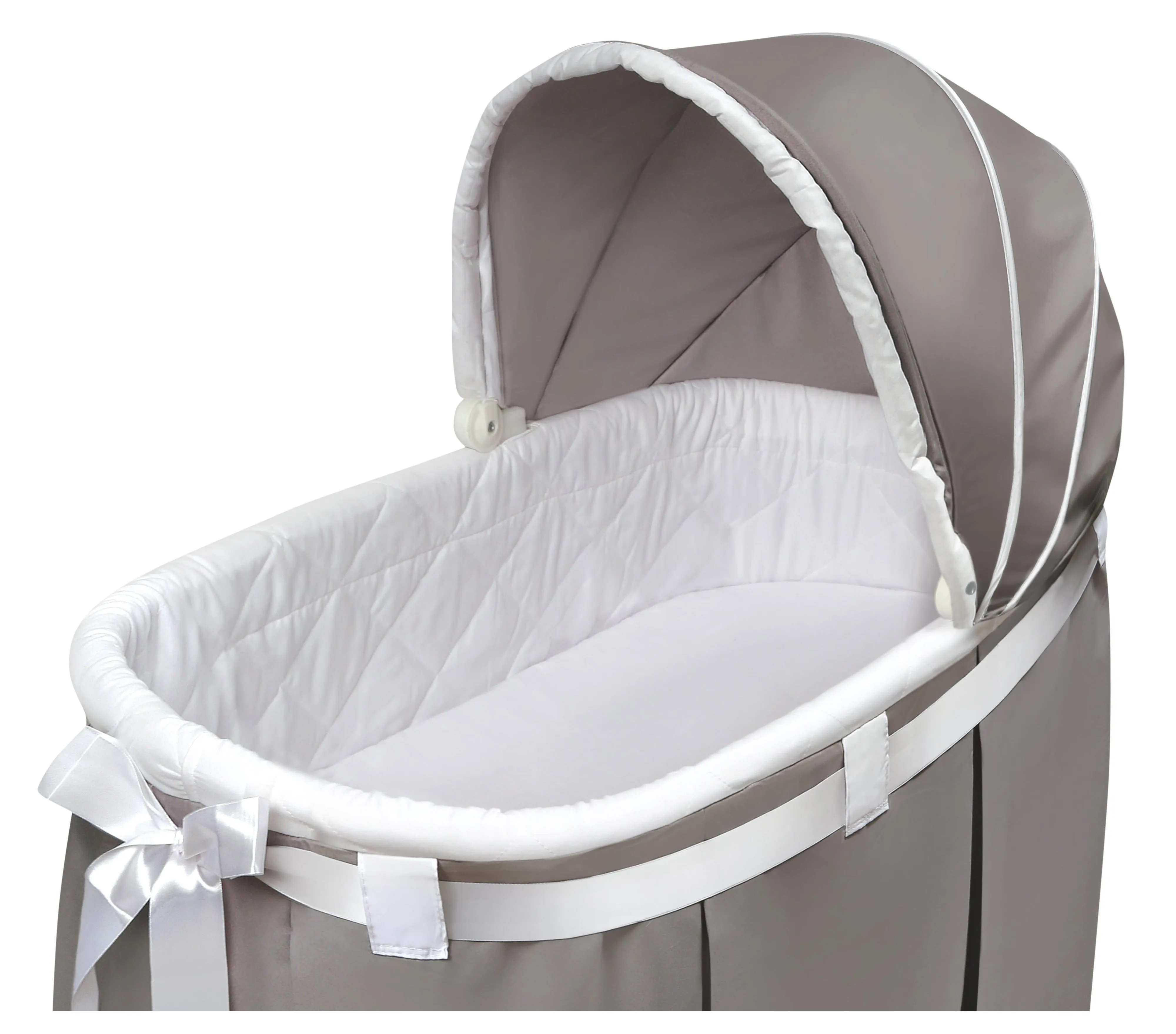 Badger Basket Wishes Oval Bassinet - Full Length Skirt