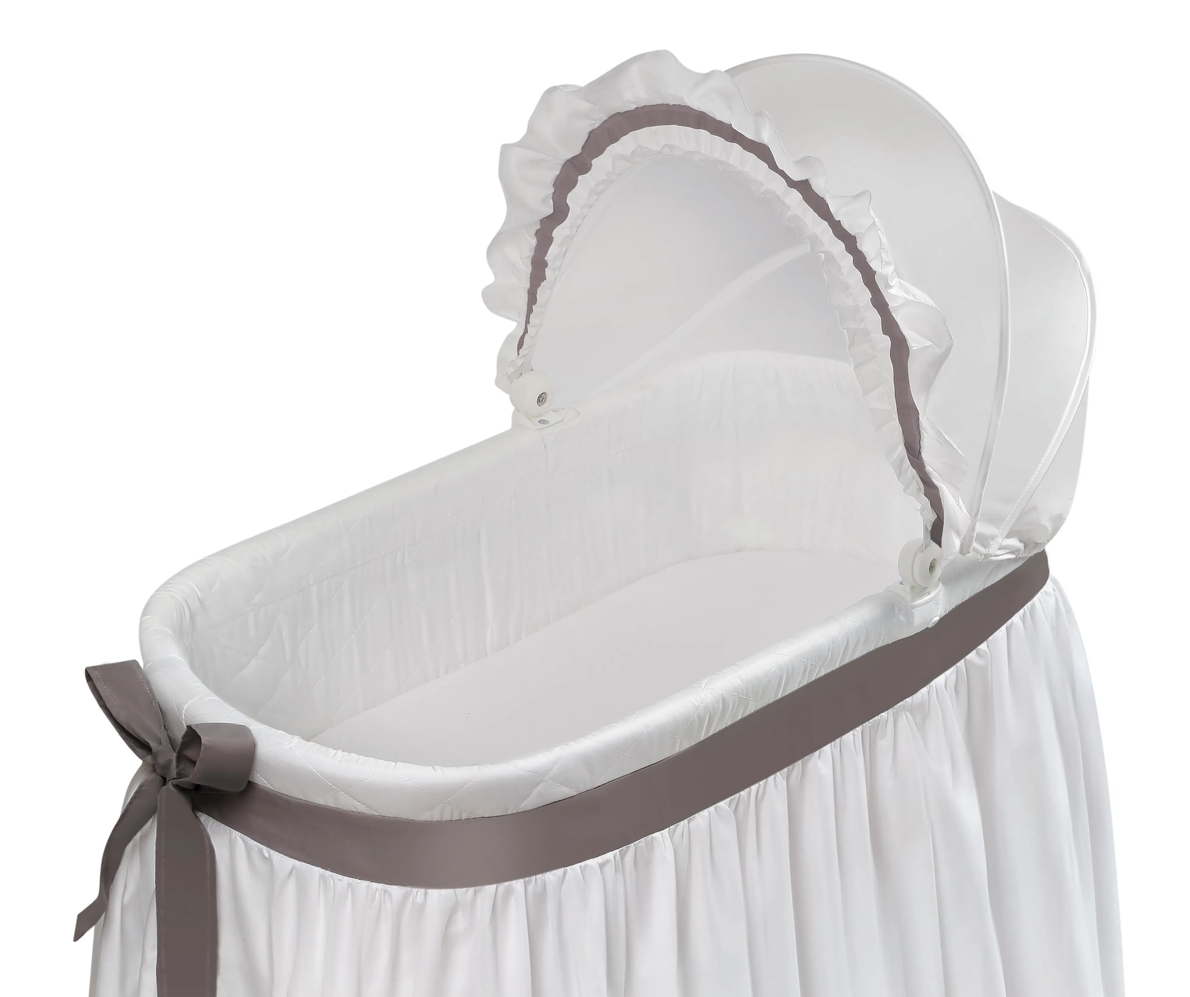 Badger Basket Wishes Oval Bassinet - Full Length Skirt