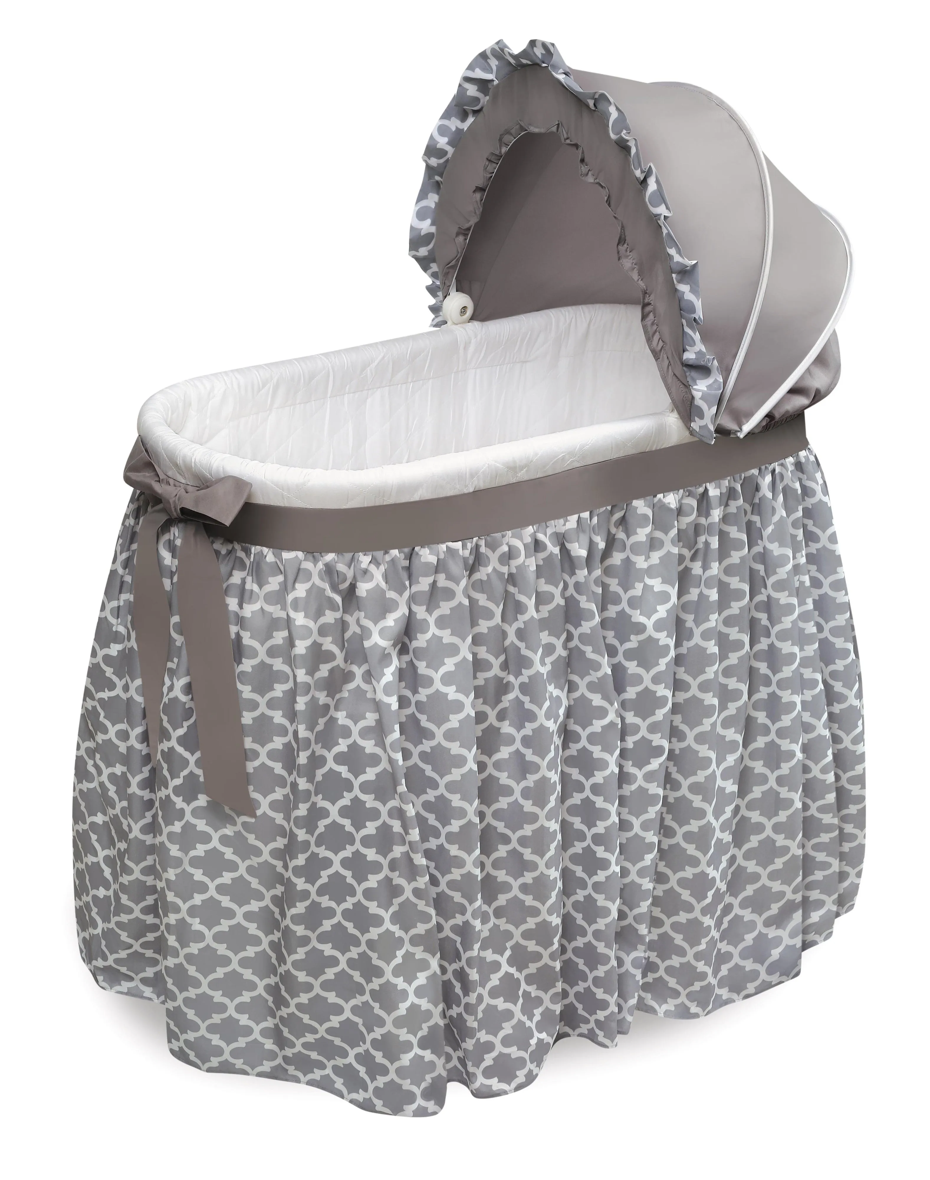 Badger Basket Wishes Oval Bassinet - Full Length Skirt