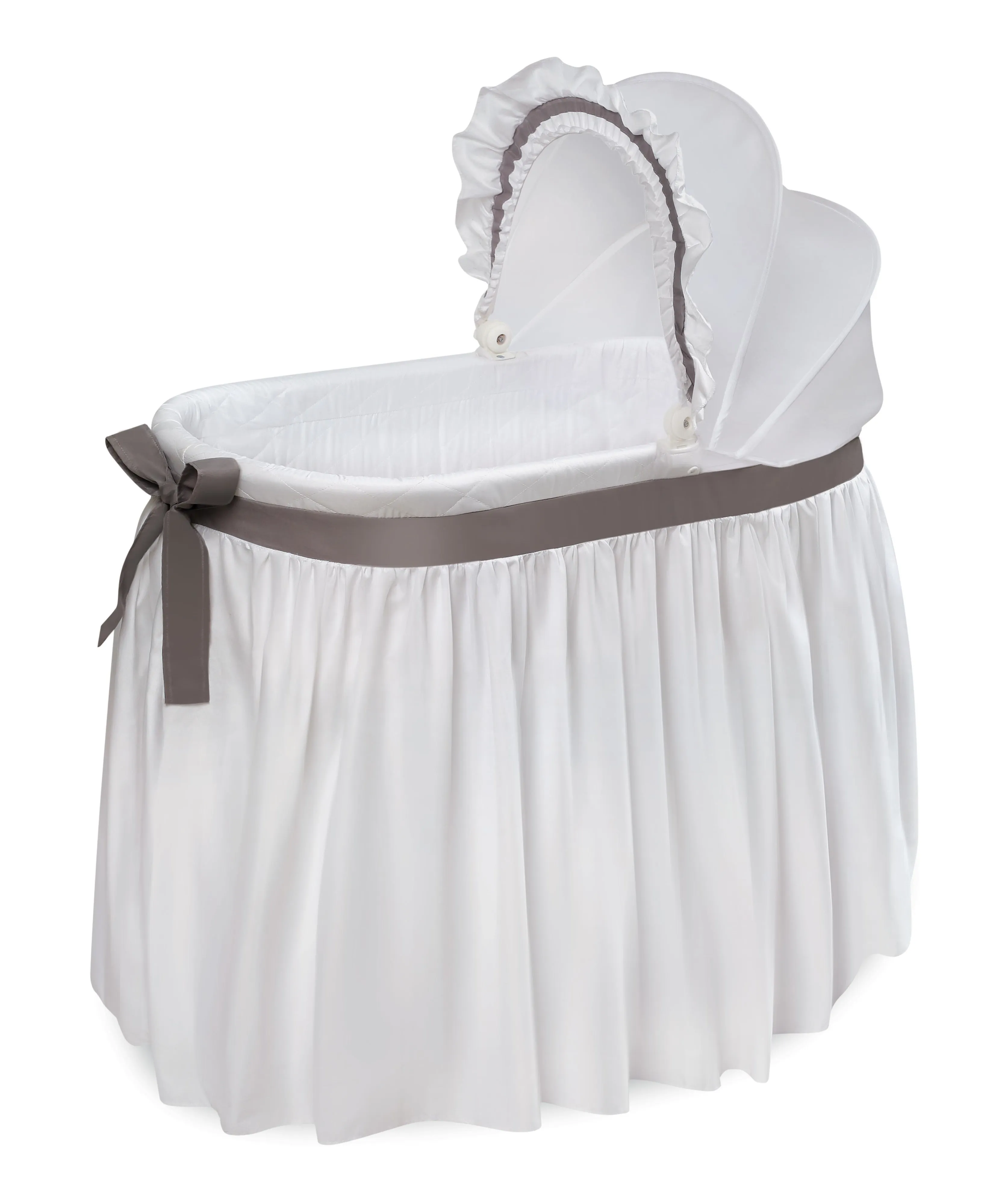 Badger Basket Wishes Oval Bassinet - Full Length Skirt