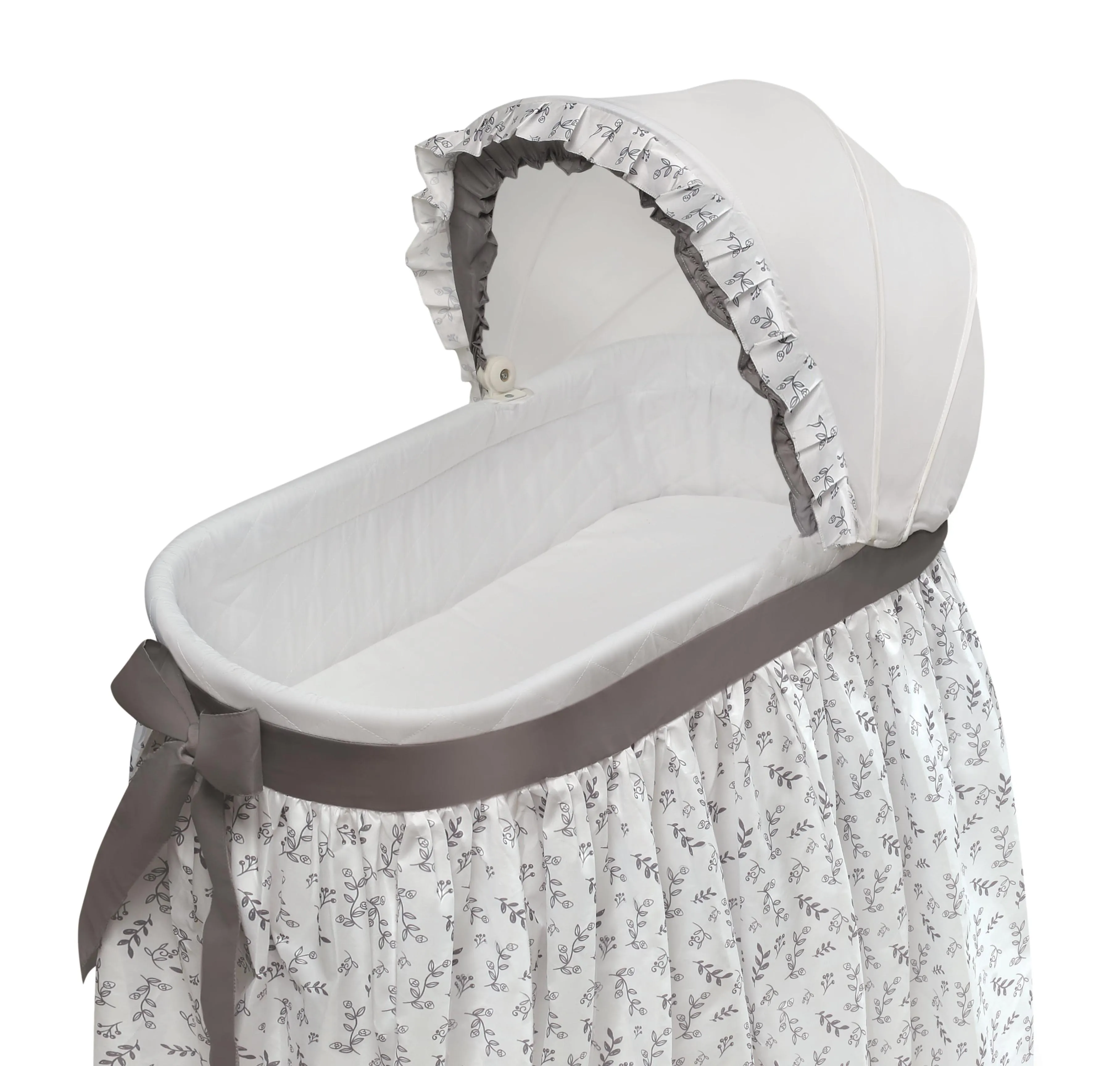 Badger Basket Wishes Oval Bassinet - Full Length Skirt