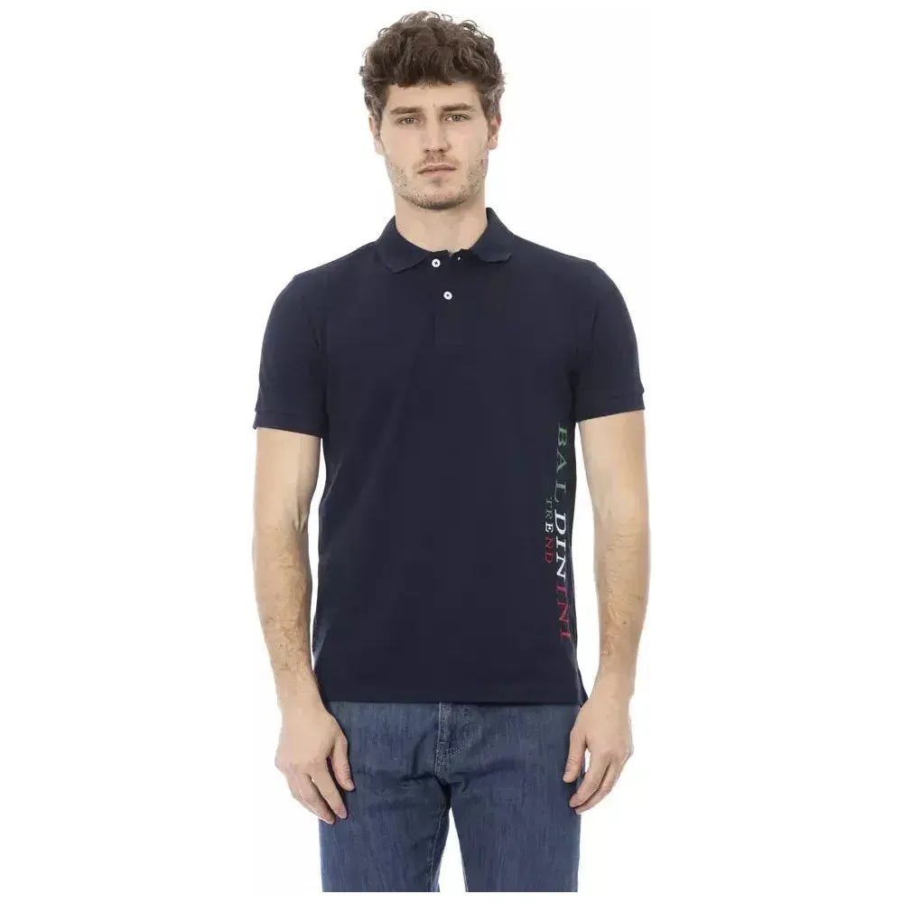 Baldinini Trend Blue Cotton Men Polo Shirt