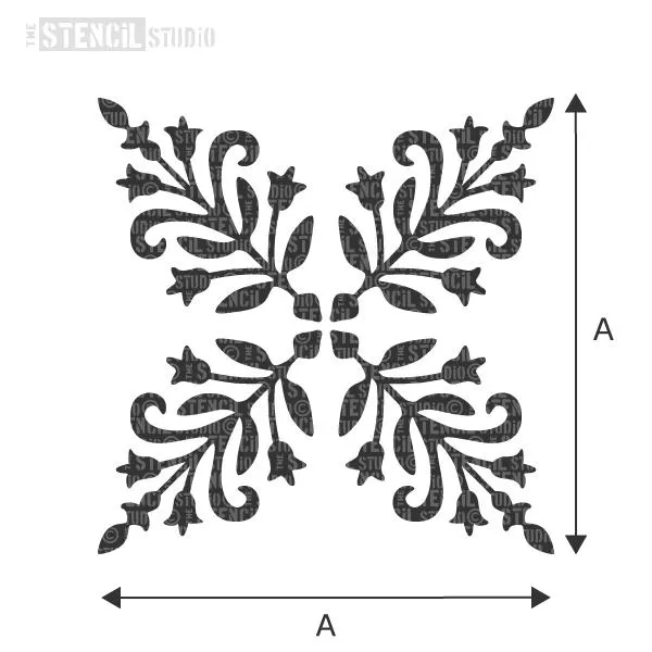 Bessies Block Motif Stencil