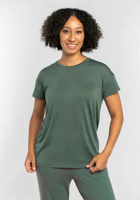 Billie Lounge Tee - Duck Green