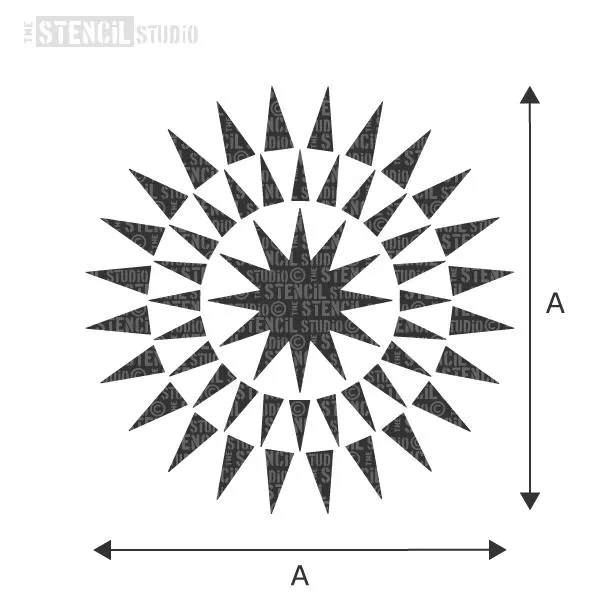 Blazing Star Motif Stencil