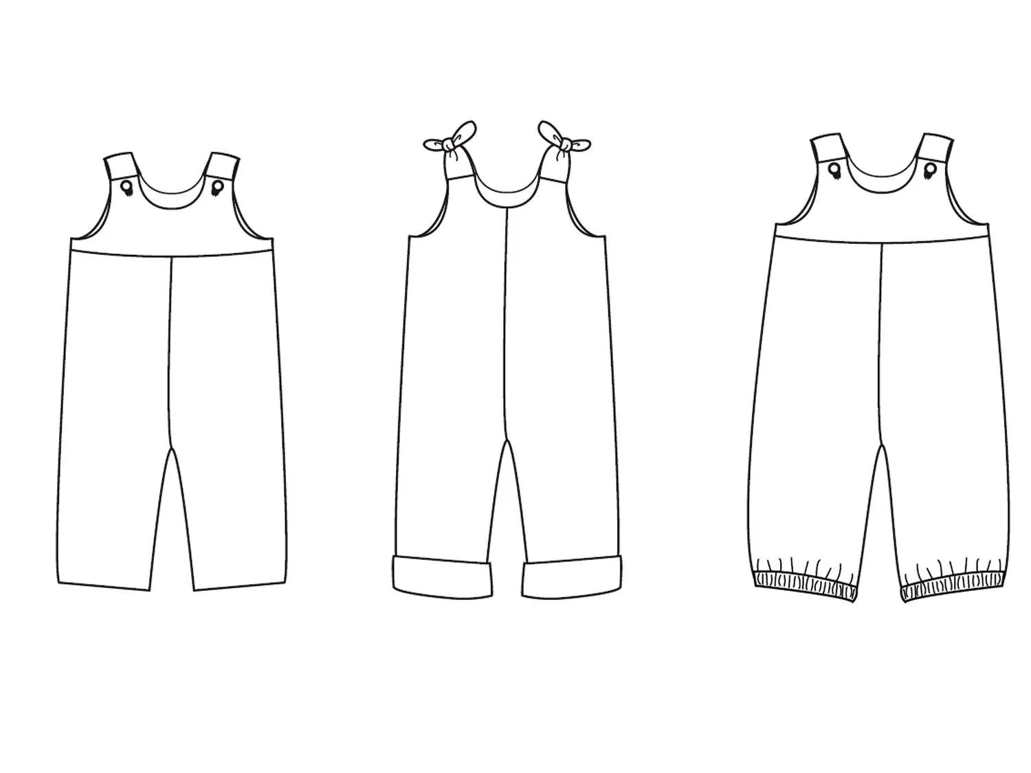 BOBBY Baby girls   boys overall sewing pattern Paper pattern