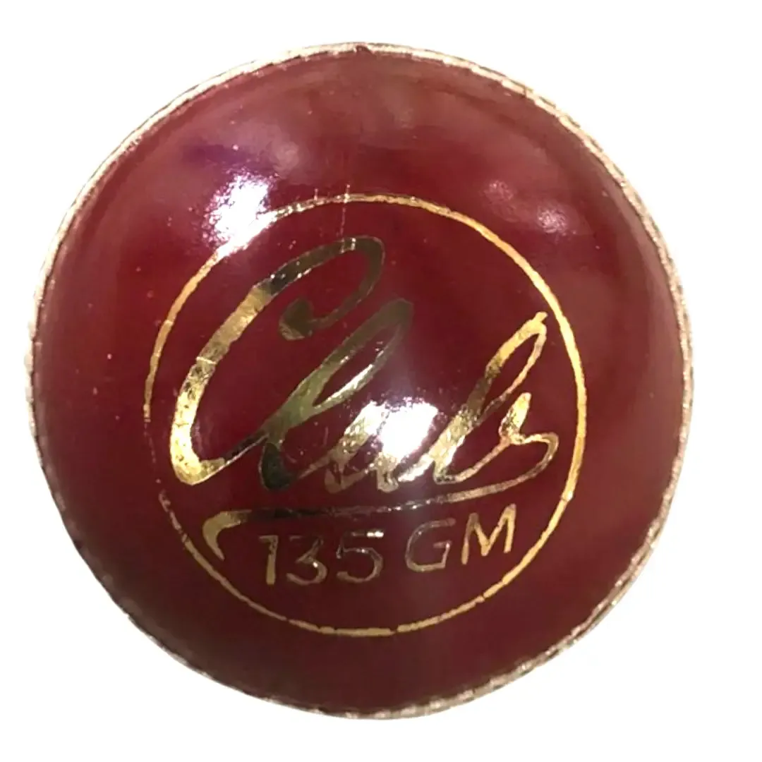 Bratla Club Cricket Ball Red Leather Hard Ball for Junior & Senior Pack of 6