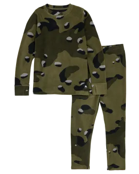 Burton Kids' Fleece Base Layer Set - Forest Moss Cookie Camo