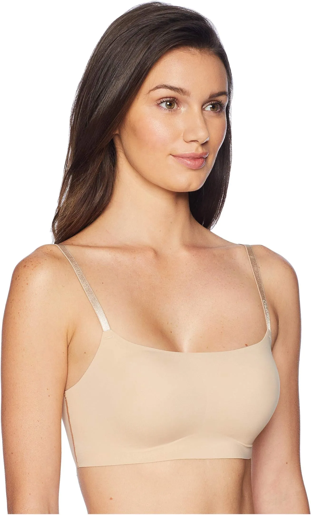 Calvin Klein Underwear Invisibles Adjustable Strap Bralette in Bare