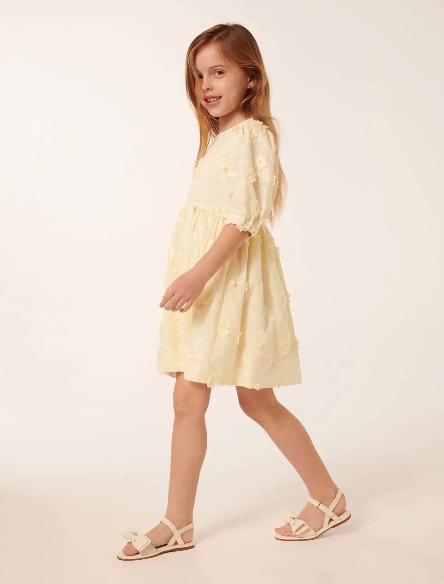 Camille Puff Sleeve Girls Dress