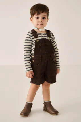 Casey Cord Short Overall - Bear