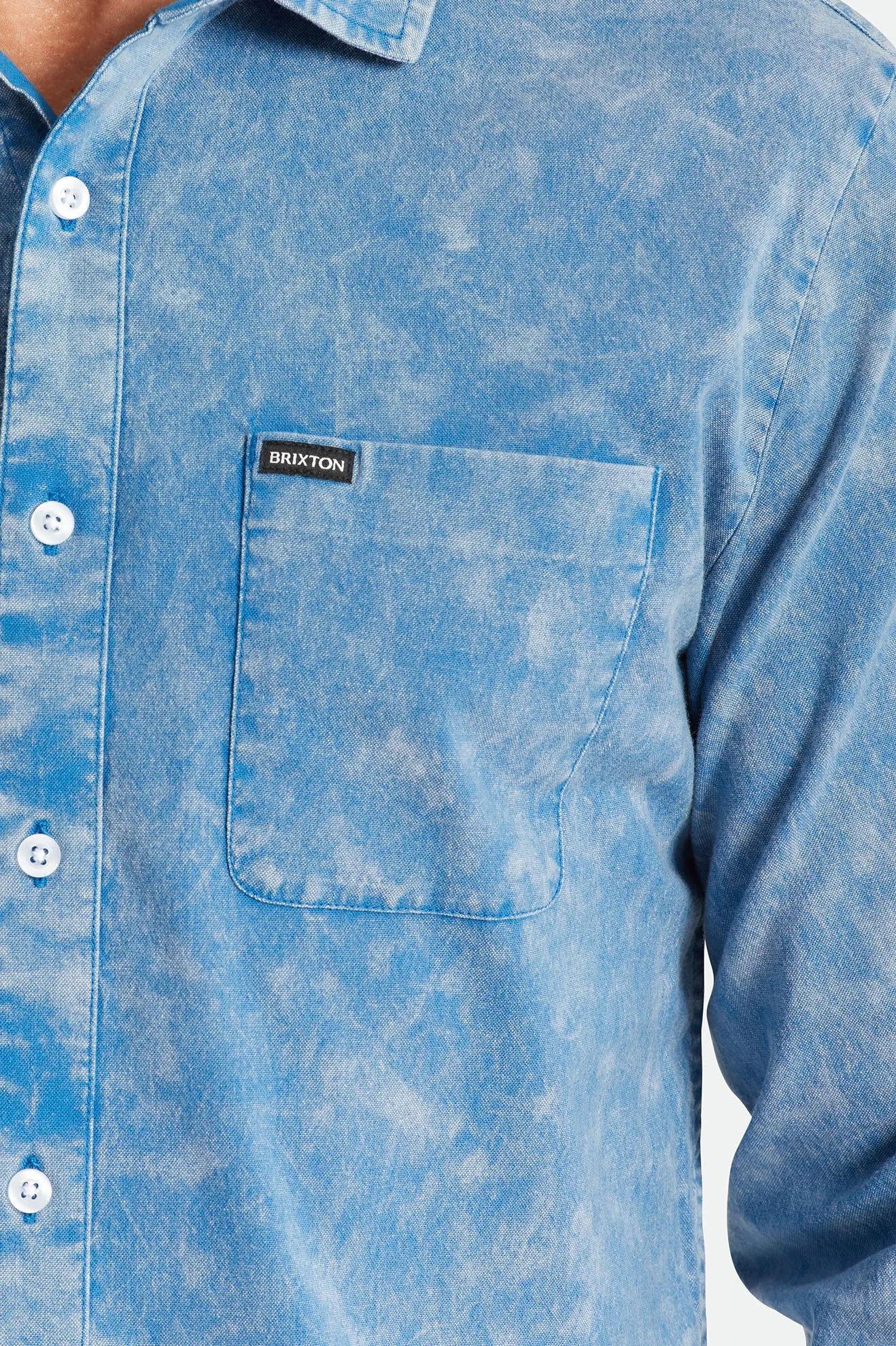 Charter Oxford L/S Woven - Sky Blue Sun Wash