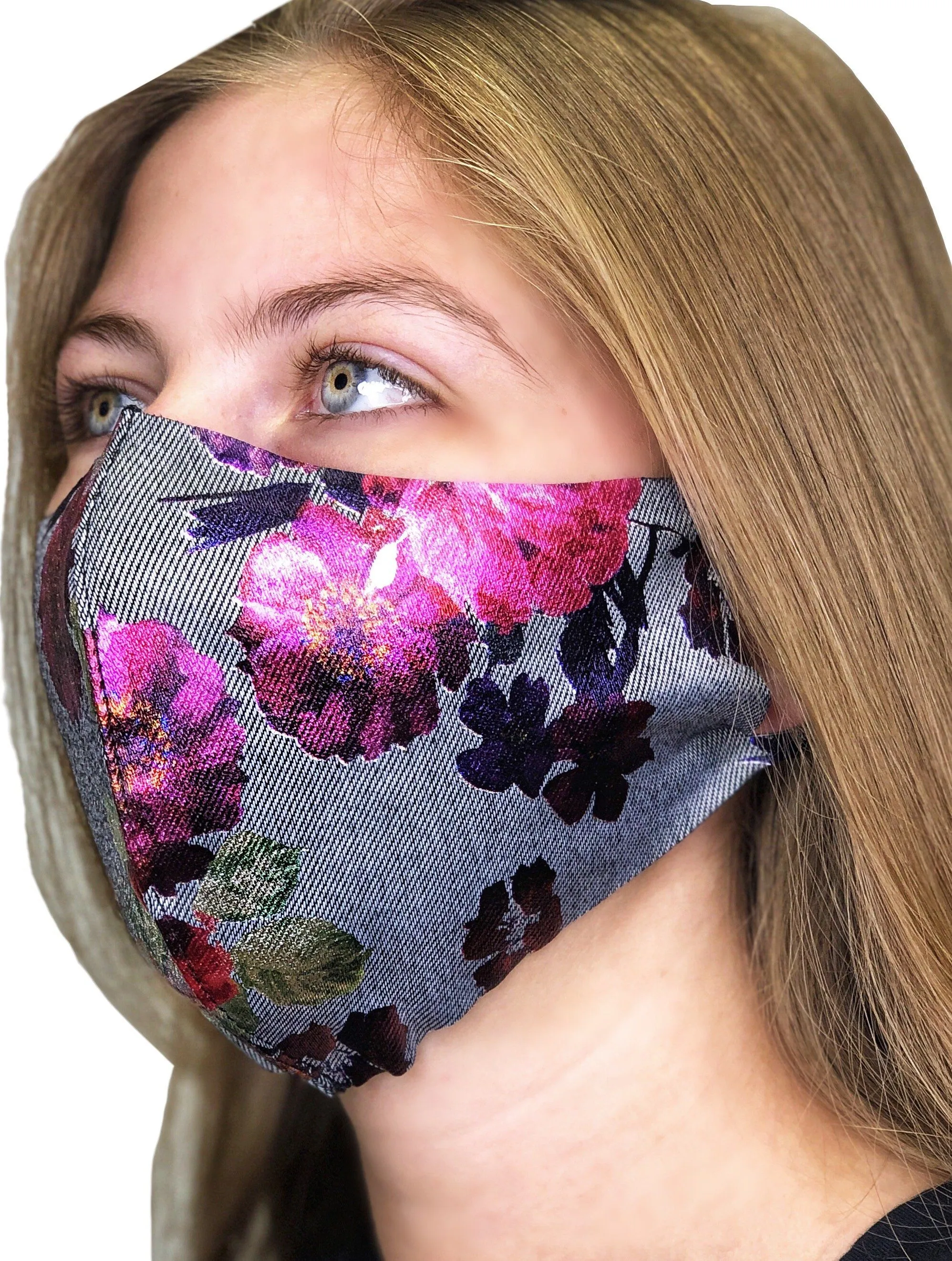 Contoured Protective Mask - Bohemian Denim