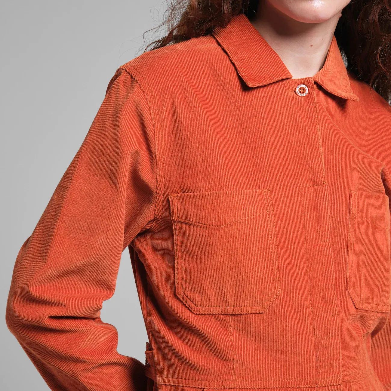 DEDICATED Docksta overall corduroy cinnamon orange women