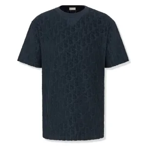 Dior Oblique Towelling Navy T Shirt