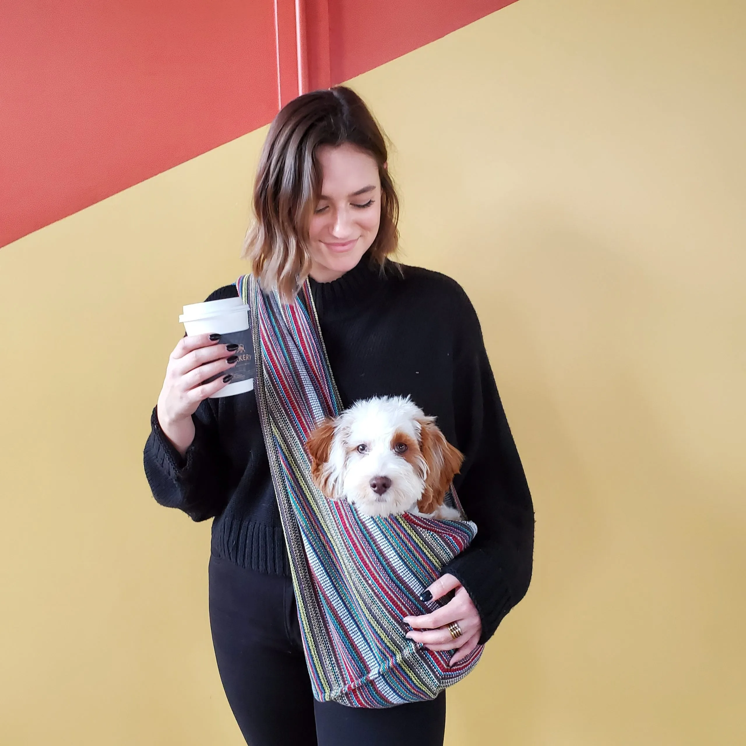 Dog Sling Carrier - Bohemian Multi-Color Woven