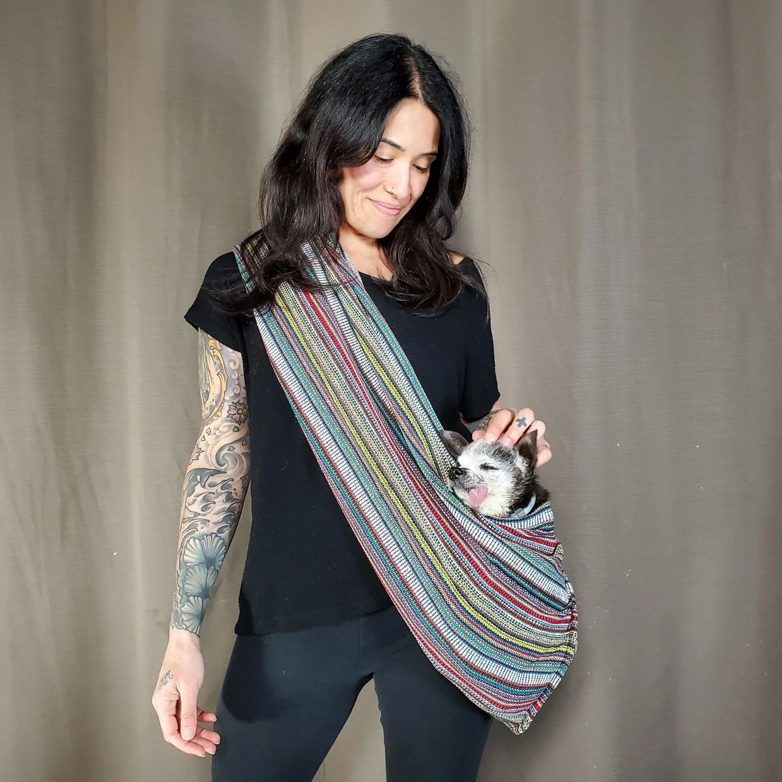 Dog Sling Carrier - Bohemian Multi-Color Woven