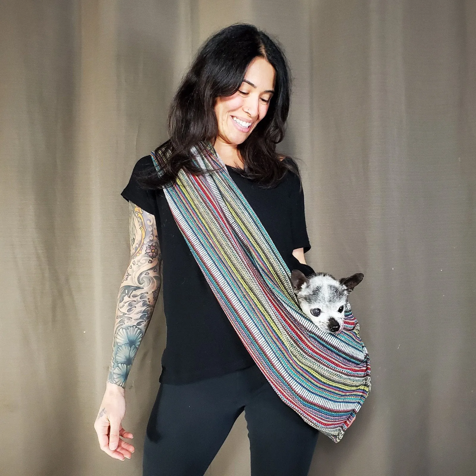 Dog Sling Carrier - Bohemian Multi-Color Woven