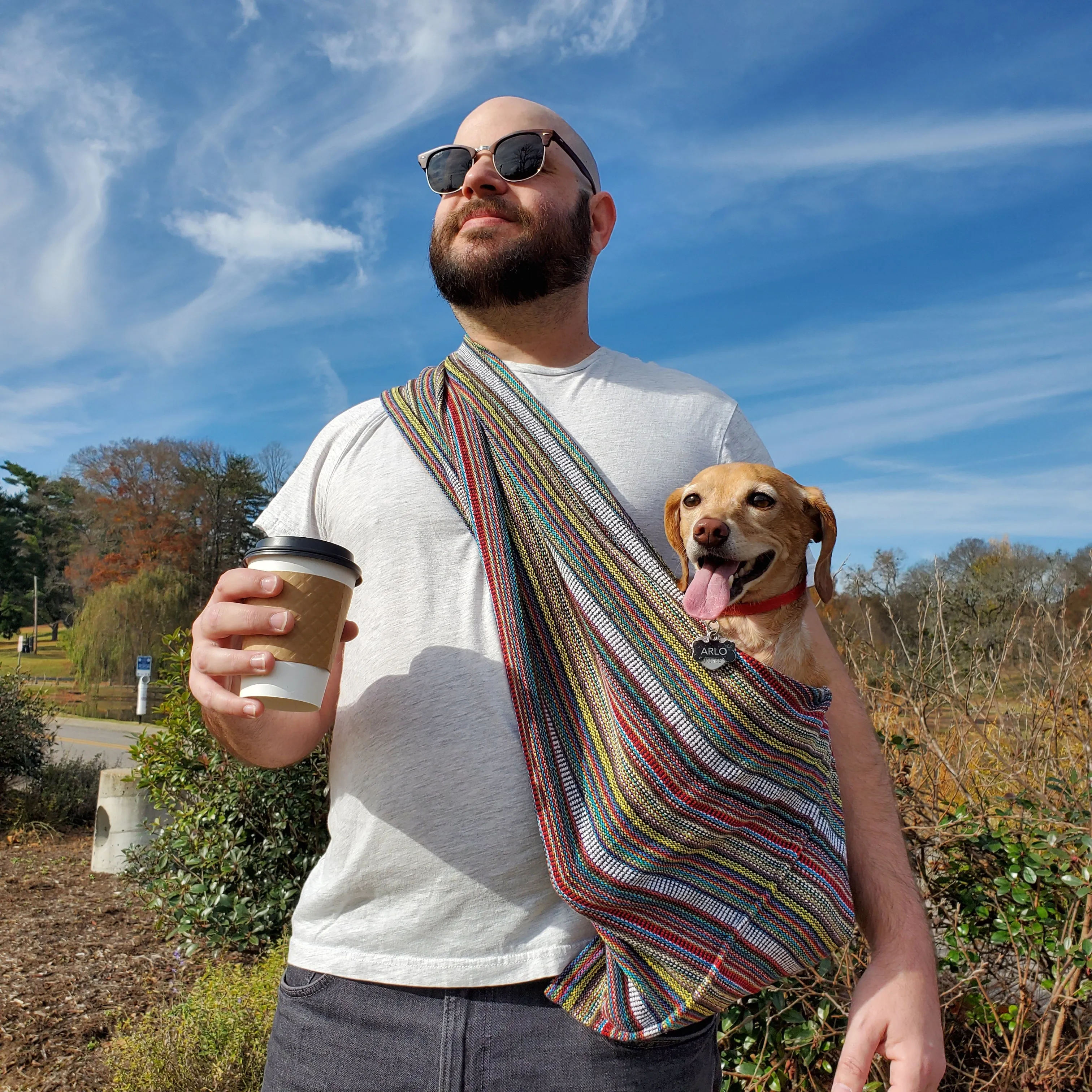 Dog Sling Carrier - Bohemian Multi-Color Woven