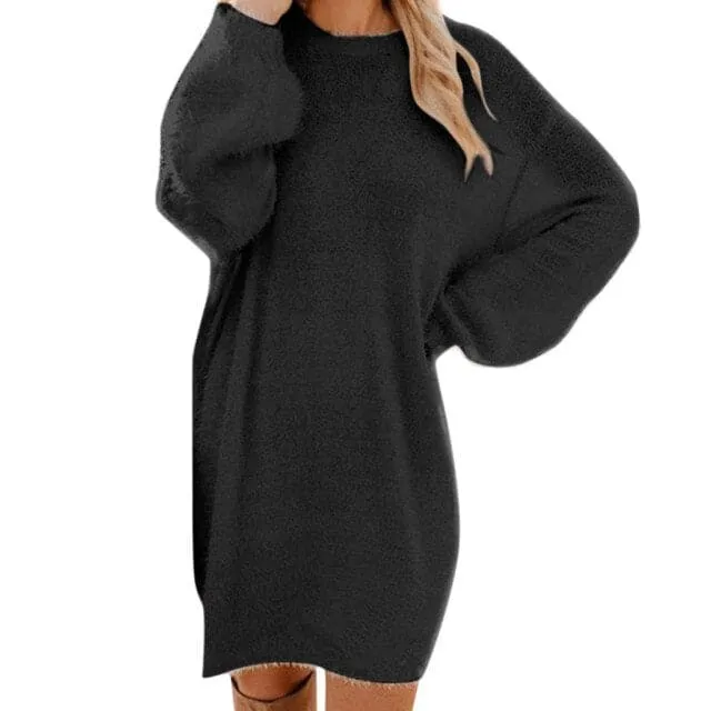 DressBetty - Women Casual Knit Turtleneck Sexy Sweater Dresses