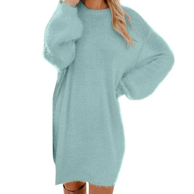 DressBetty - Women Casual Knit Turtleneck Sexy Sweater Dresses