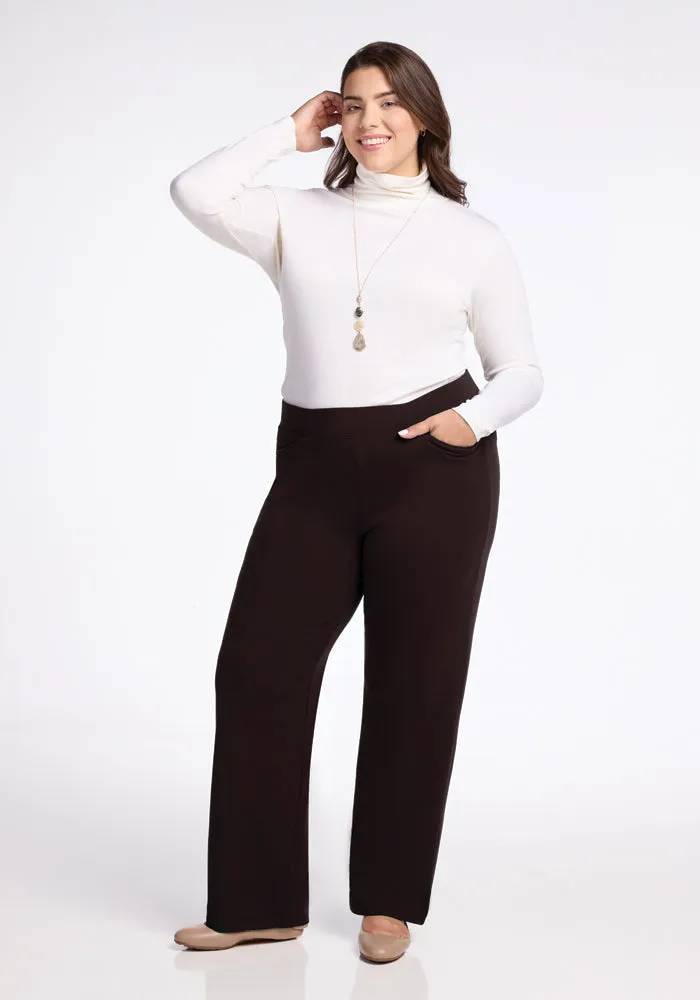 Ellie Wide Leg Pants - French Roast