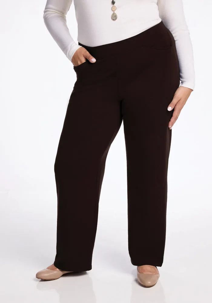 Ellie Wide Leg Pants - French Roast