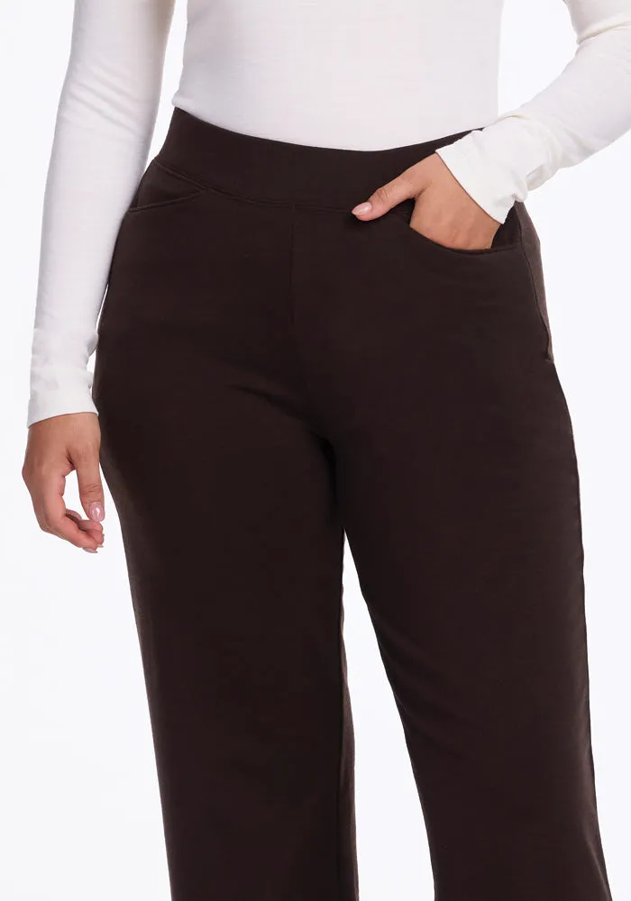 Ellie Wide Leg Pants - French Roast