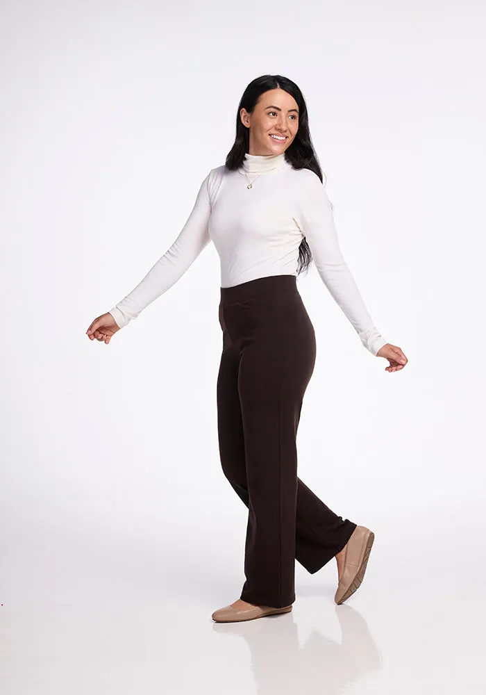 Ellie Wide Leg Pants - French Roast