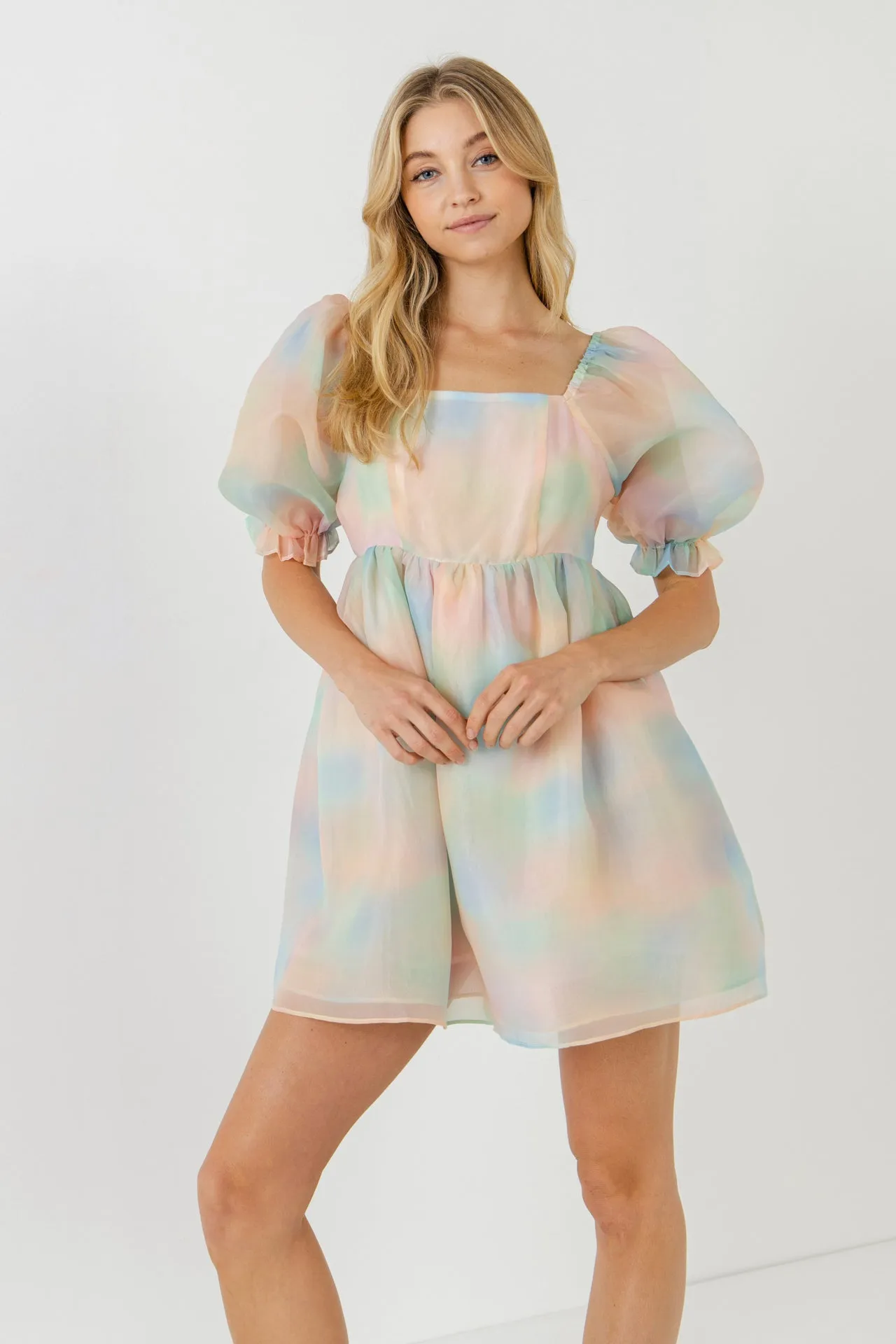 Endless Rose - Ombre Puff Mini Dress