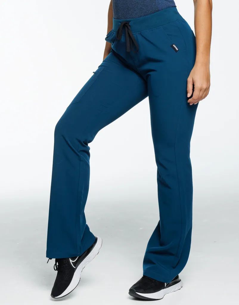 Essential Flare Scrub Pants - Gibraltar Blue