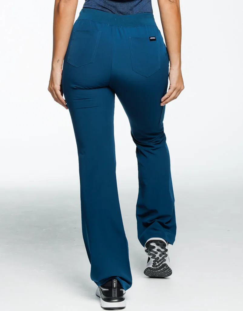 Essential Flare Scrub Pants - Gibraltar Blue