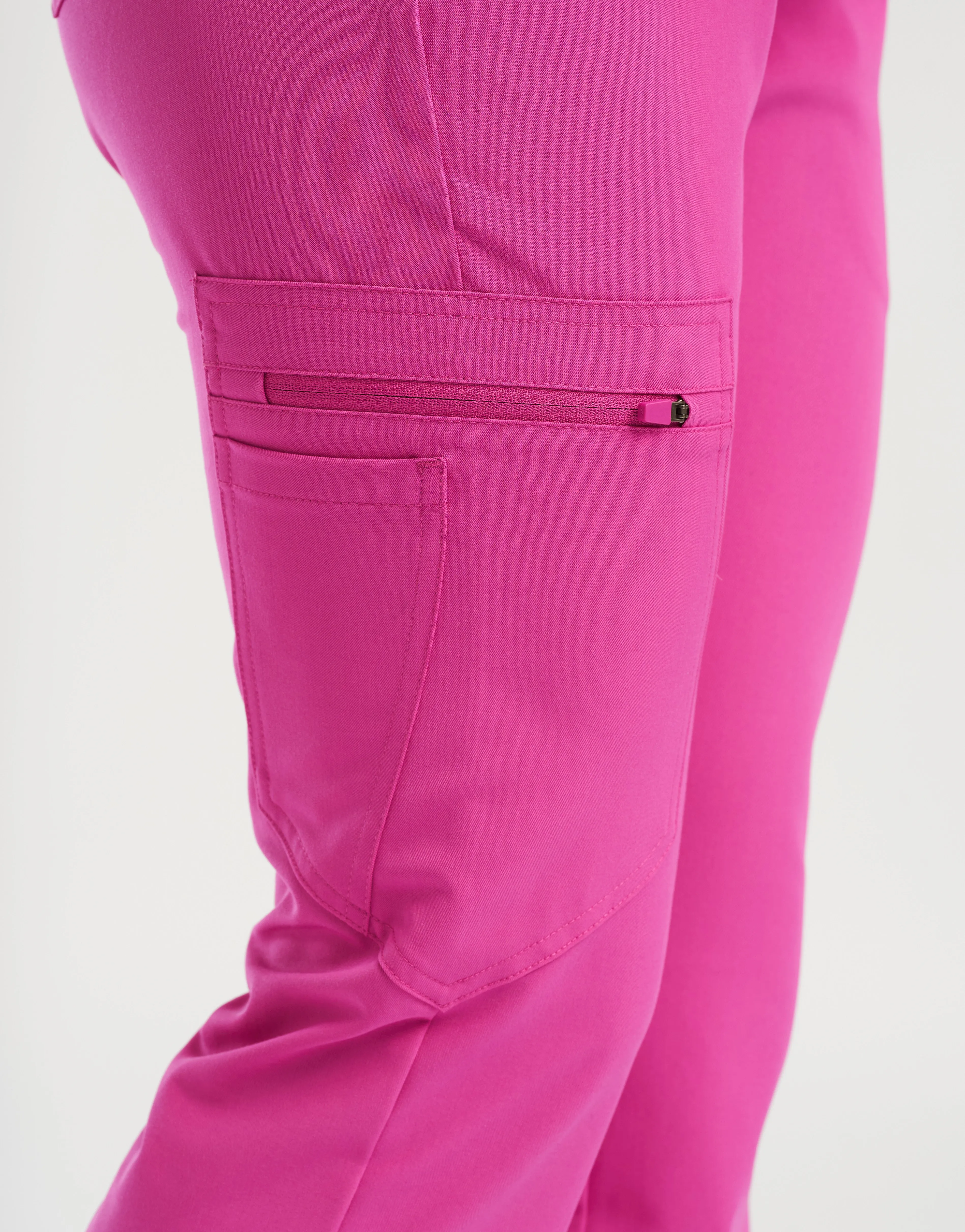 Essential Flare Scrub Pants - Just Pink